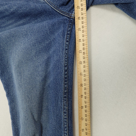 AYR The Yes Yes Yes Jeans Women's 29x26 Blue Denim High Rise Straight Crop Fray - Picture 10 of 16